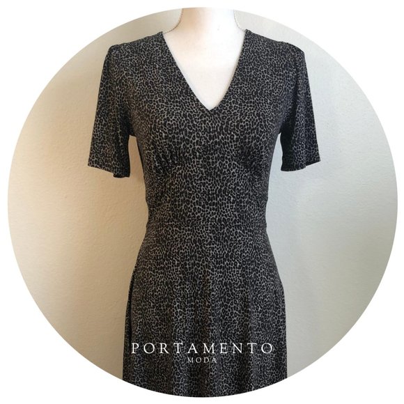 Flowy Animal Print Dress - Picture 1 of 4